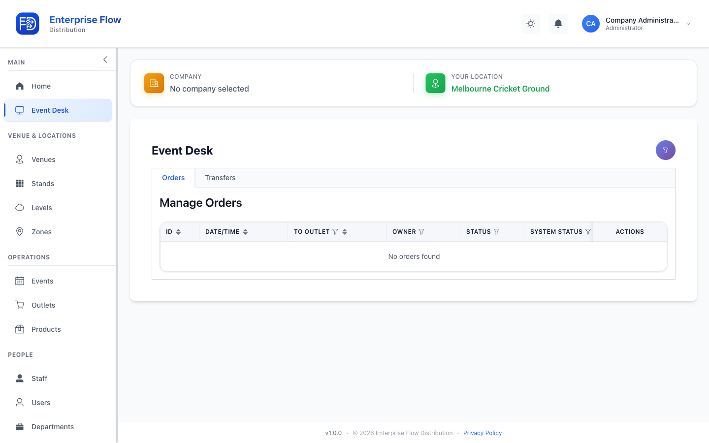 Event desk