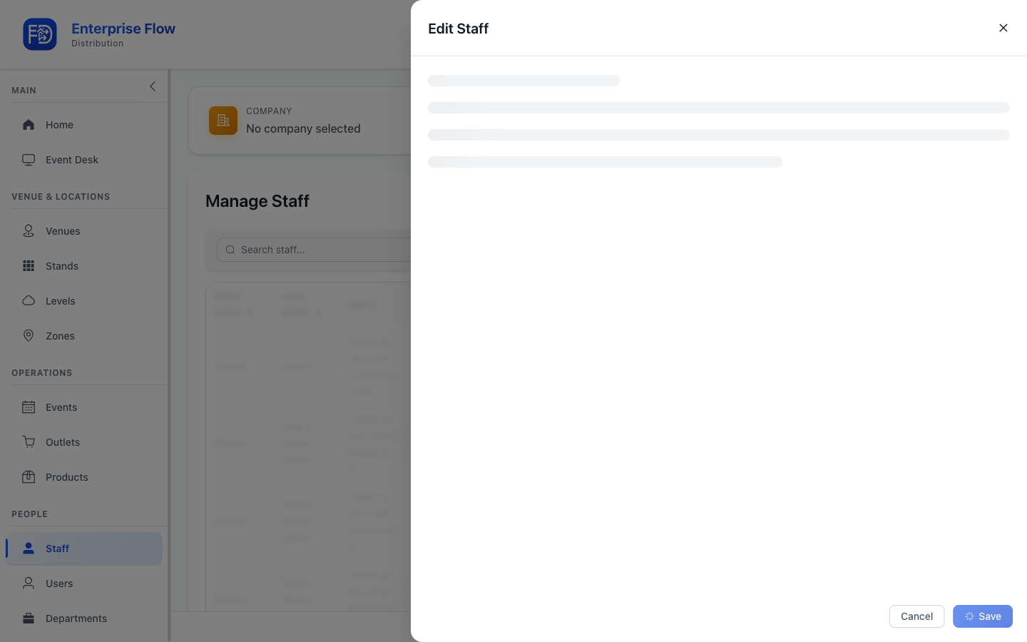 Edit staff form