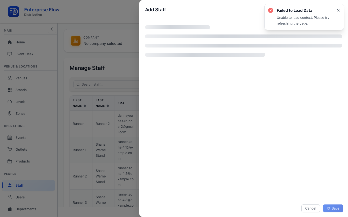 Create staff form